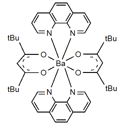 双(2,2,6,6-四甲基-3,5-庚二酮)钡(II) 双菲啰啉， Ba (TMHD)2 (phenanthroline)2